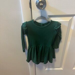 Kyte BABY Forest Green Long Sleeve Dress